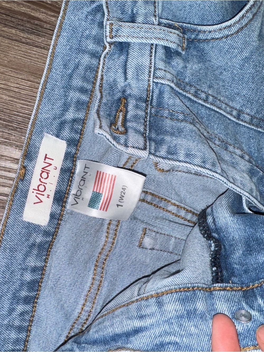Vibrant Light Blue Wide-Leg Distressed Jeans - Picture 2 of 6
